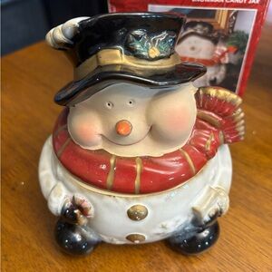 Vintage Snowman Cookie Jar Kirkland